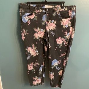 Torrid floral jeans